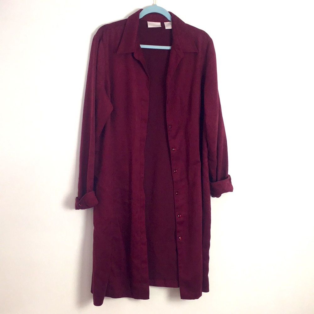 Faux suede maxi jacket : LAST CHANCE SALE